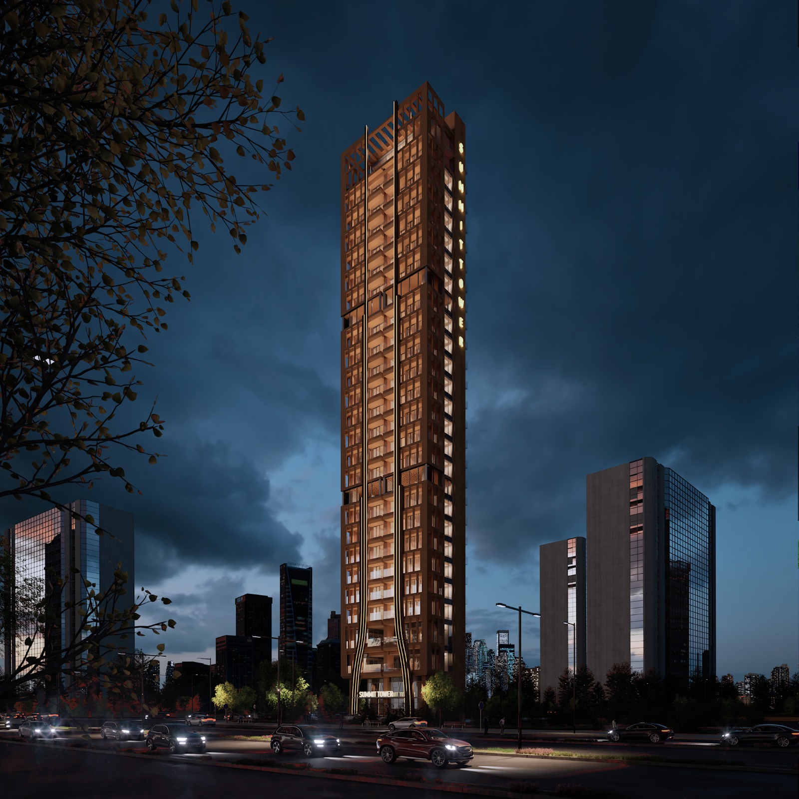Samd Tower — night